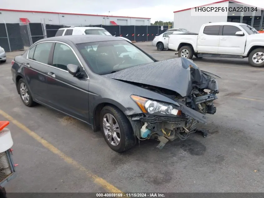 2012 Honda Accord 2.4 Se VIN: 1HGCP2F61CA220134 Lot: 40859169