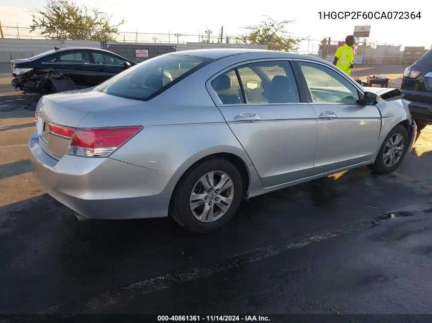 2012 Honda Accord 2.4 Se VIN: 1HGCP2F60CA072364 Lot: 40861361