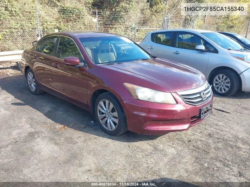 2012 Honda Accord 2.4 Ex-L VIN: 1HGCP2F85CA155340 Lot: 40876034