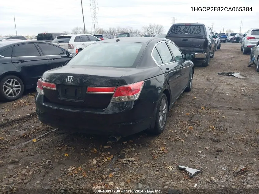 2012 Honda Accord 2.4 Ex-L VIN: 1HGCP2F82CA065384 Lot: 40897790