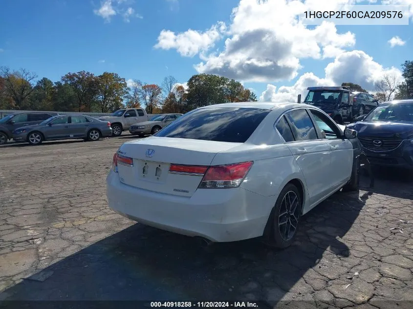 2012 Honda Accord 2.4 Se VIN: 1HGCP2F60CA209576 Lot: 40918258