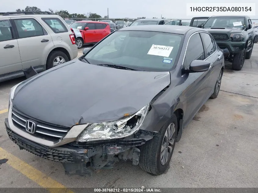 1HGCR2F35DA080154 2013 Honda Accord Lx