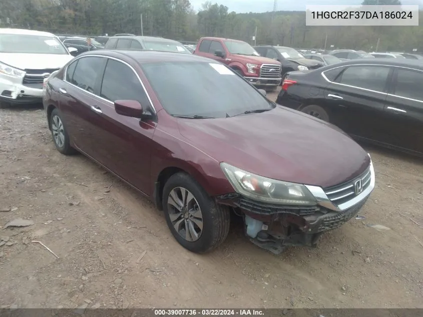 1HGCR2F37DA186024 2013 Honda Accord Lx