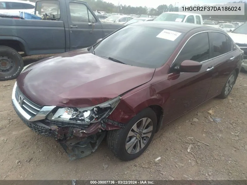 1HGCR2F37DA186024 2013 Honda Accord Lx