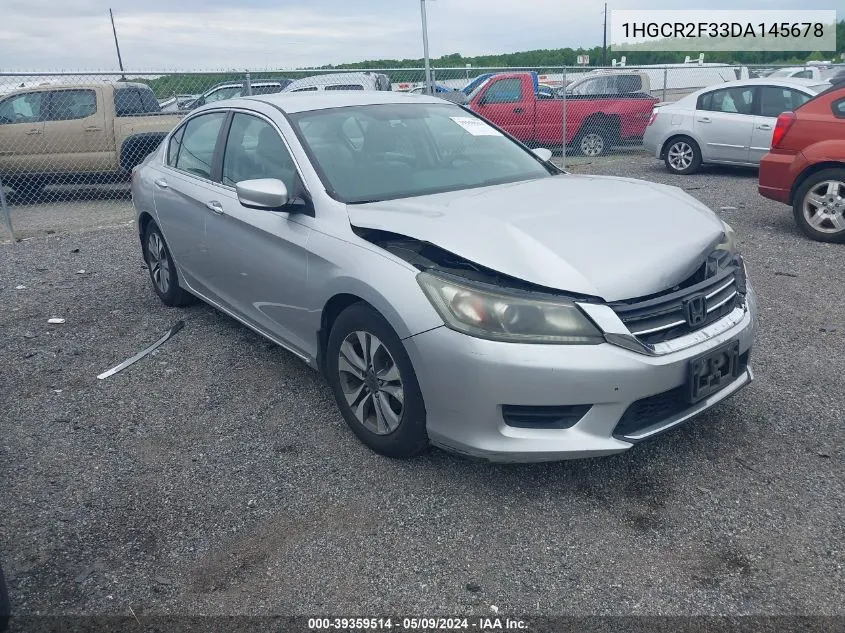 2013 Honda Accord Lx VIN: 1HGCR2F33DA145678 Lot: 39359514