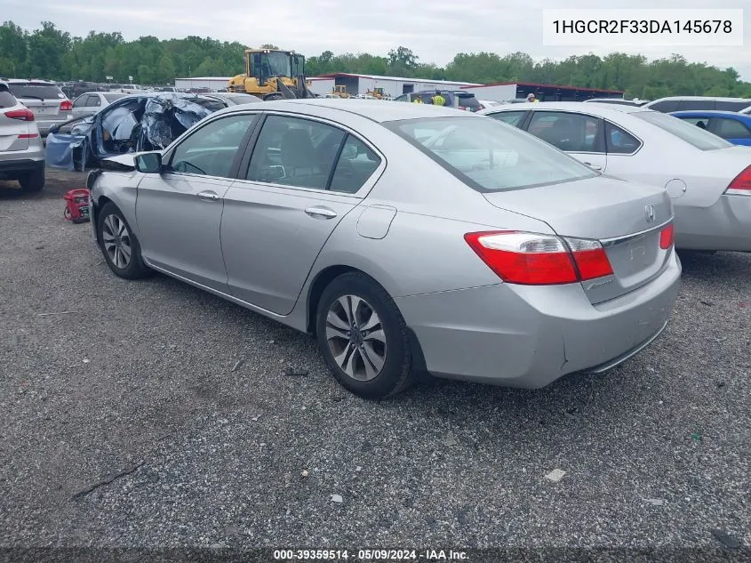 2013 Honda Accord Lx VIN: 1HGCR2F33DA145678 Lot: 39359514