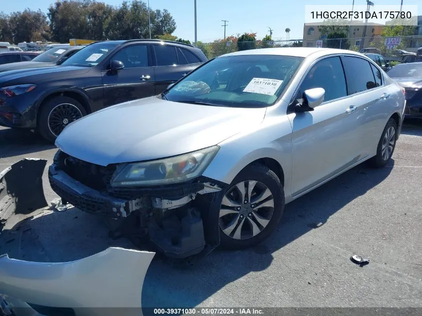 2013 Honda Accord Lx VIN: 1HGCR2F31DA175780 Lot: 39371030