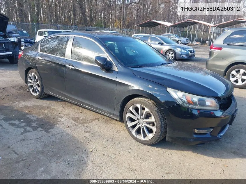 1HGCR2F58DA260312 2013 Honda Accord Sport