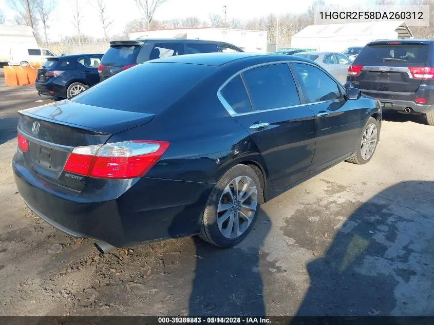 1HGCR2F58DA260312 2013 Honda Accord Sport