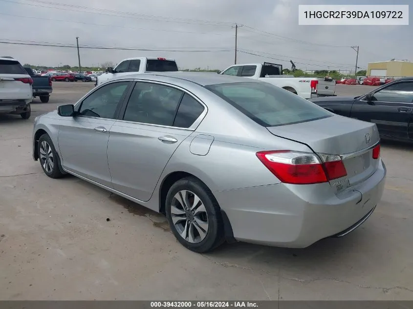 1HGCR2F39DA109722 2013 Honda Accord Lx