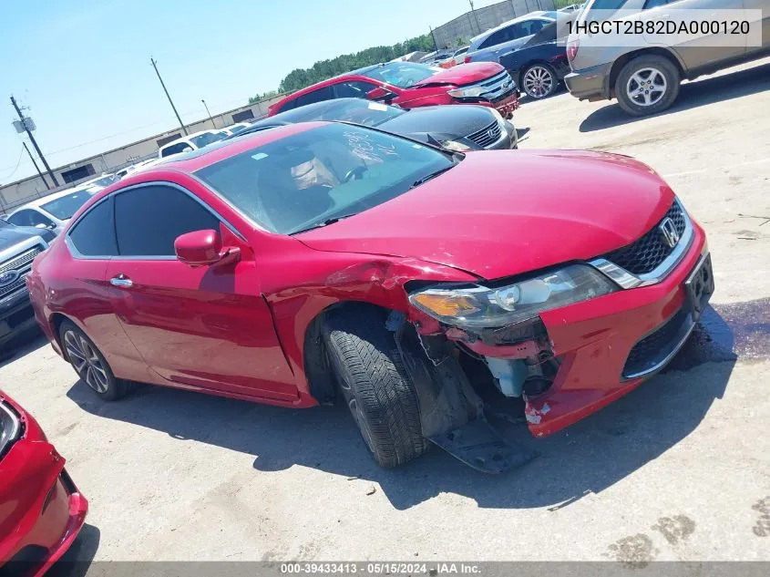 2013 Honda Accord Ex-L V-6 VIN: 1HGCT2B82DA000120 Lot: 39433413