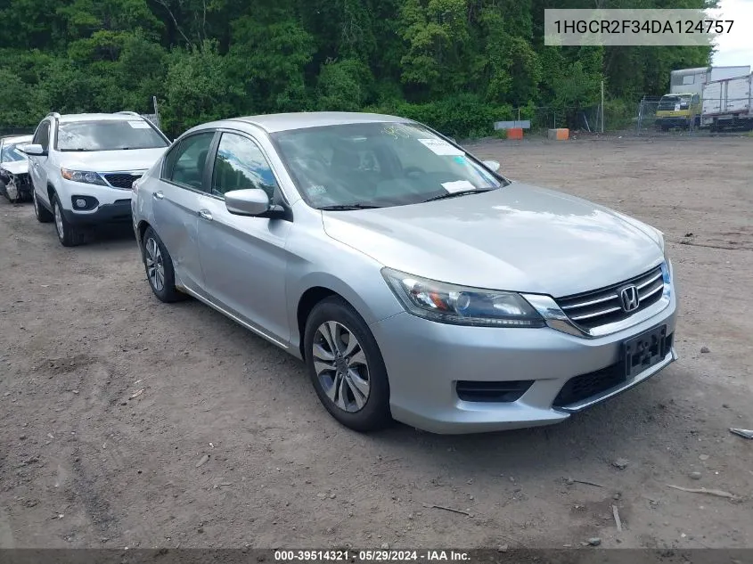 2013 Honda Accord Lx VIN: 1HGCR2F34DA124757 Lot: 39514321