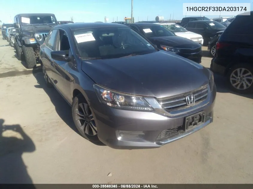 2013 Honda Accord Lx VIN: 1HGCR2F33DA203174 Lot: 39548345