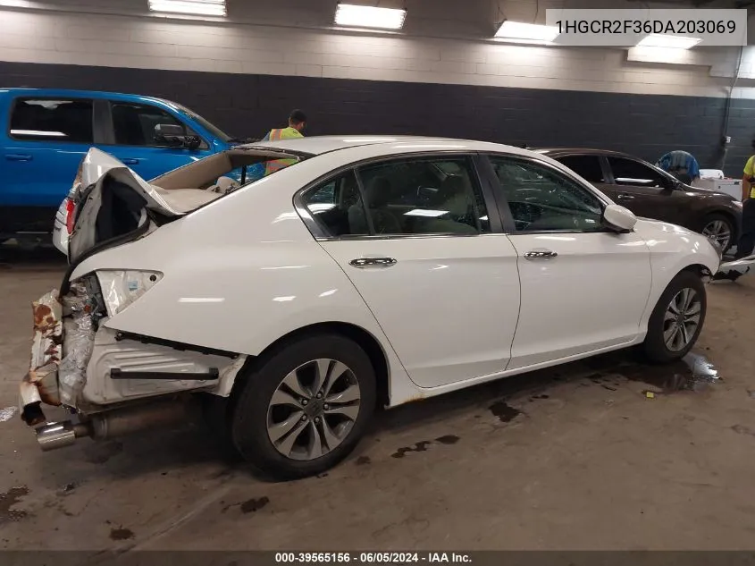 2013 Honda Accord Lx VIN: 1HGCR2F36DA203069 Lot: 40580787