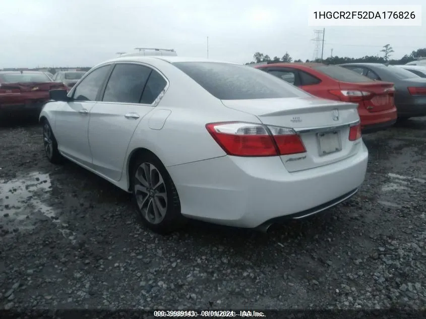 2013 Honda Accord Sport VIN: 1HGCR2F52DA176826 Lot: 39989143