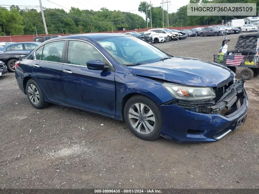 2013 Honda Accord Lx VIN: 1HGCR2F36DA285109 Lot: 39996435