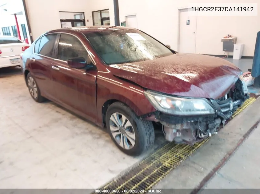 2013 Honda Accord Lx VIN: 1HGCR2F37DA141942 Lot: 40009650