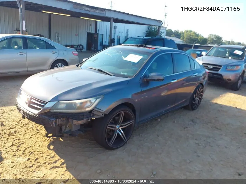 1HGCR2F84DA071165 2013 Honda Accord Ex-L