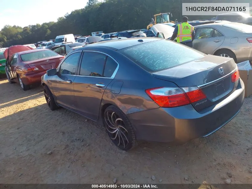 1HGCR2F84DA071165 2013 Honda Accord Ex-L