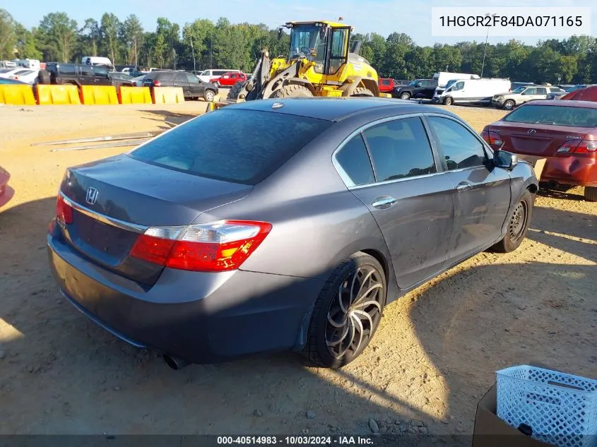 1HGCR2F84DA071165 2013 Honda Accord Ex-L