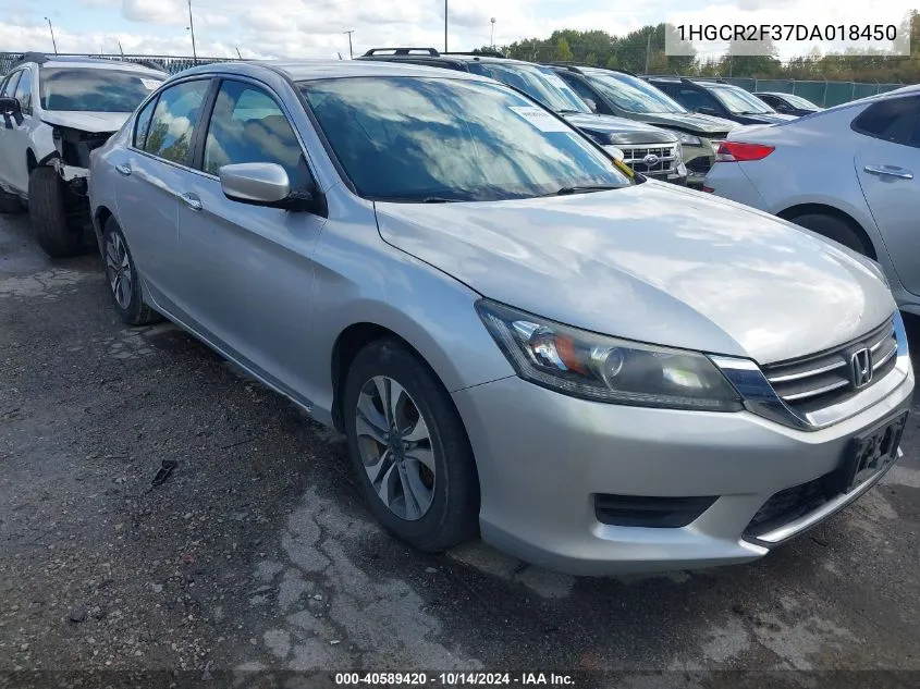 2013 Honda Accord Lx VIN: 1HGCR2F37DA018450 Lot: 40589420