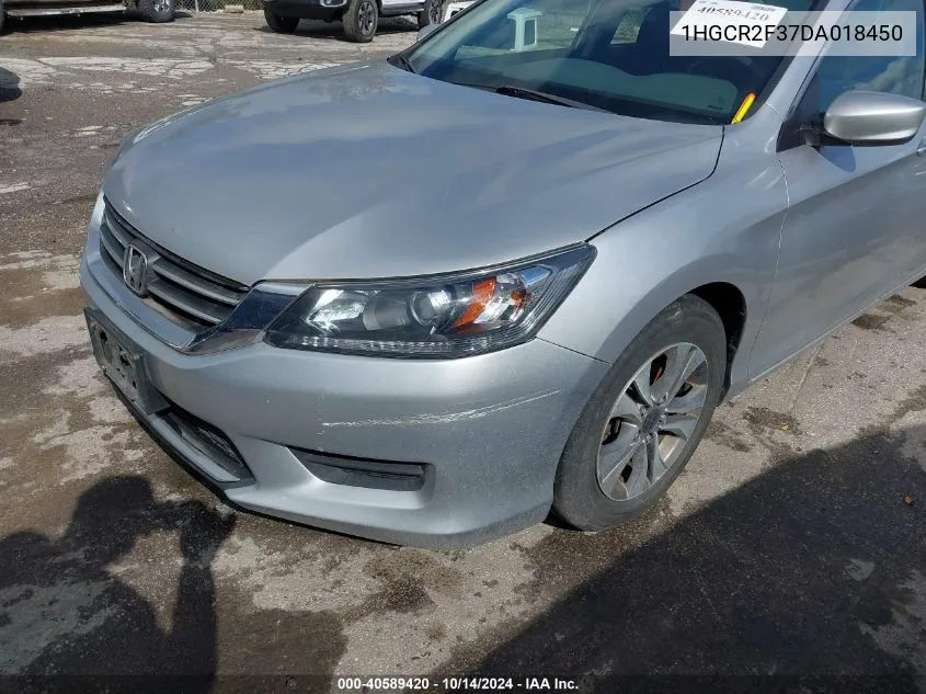 2013 Honda Accord Lx VIN: 1HGCR2F37DA018450 Lot: 40589420