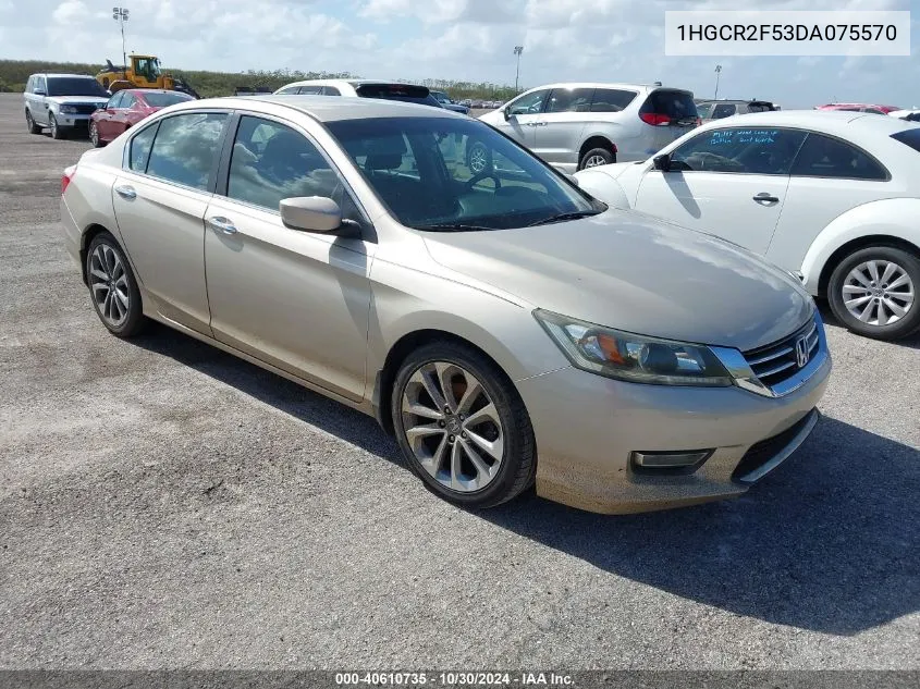 2013 Honda Accord Sport VIN: 1HGCR2F53DA075570 Lot: 40610735