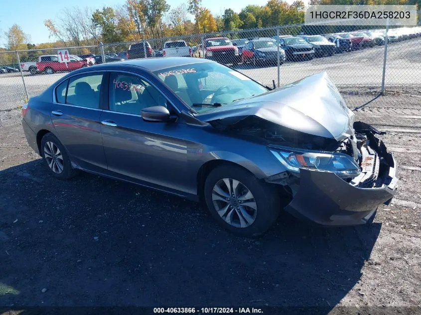 2013 Honda Accord Lx VIN: 1HGCR2F36DA258203 Lot: 40794078