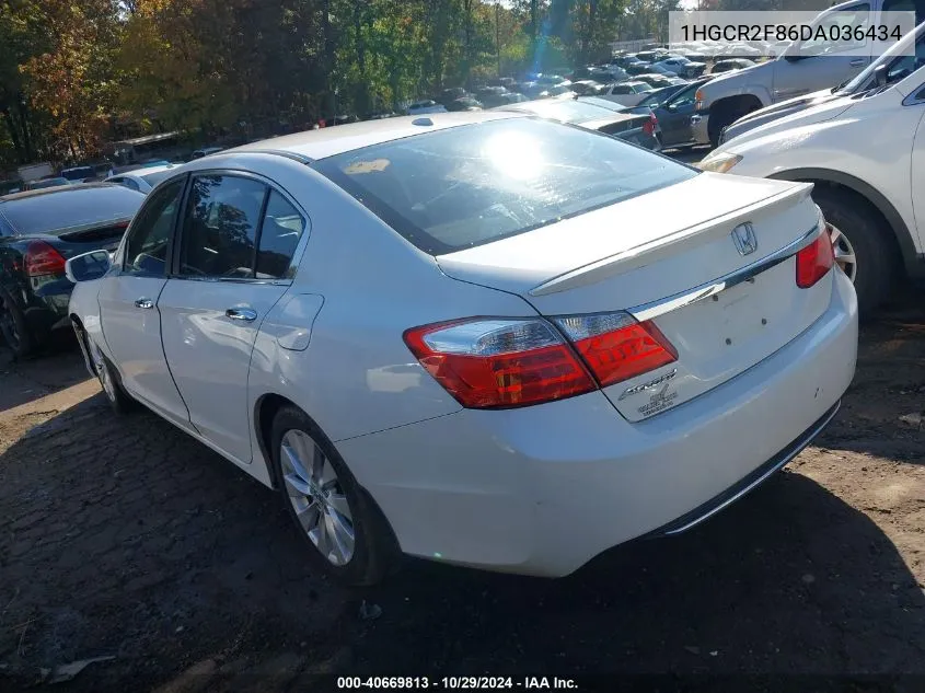 2013 Honda Accord Ex-L VIN: 1HGCR2F86DA036434 Lot: 40669813