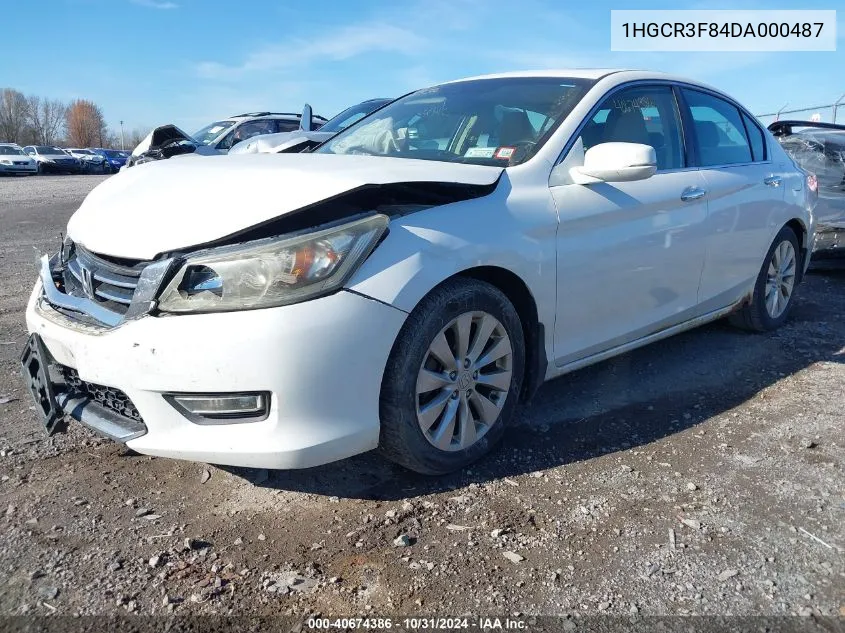 1HGCR3F84DA000487 2013 Honda Accord Ex-L V-6