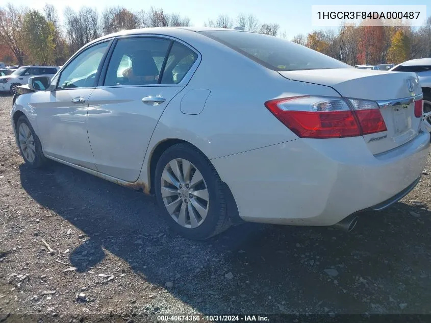 1HGCR3F84DA000487 2013 Honda Accord Ex-L V-6