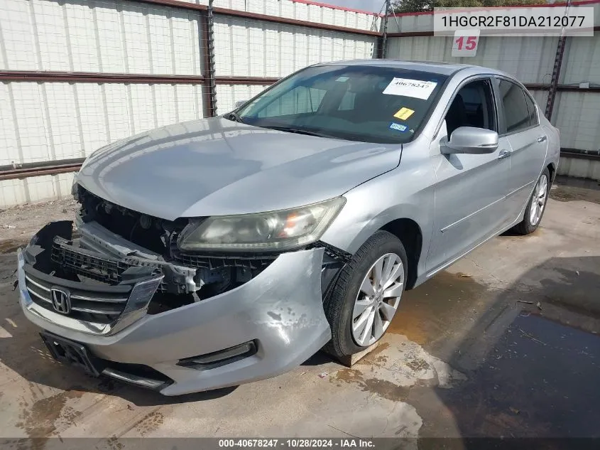 2013 Honda Accord Exl VIN: 1HGCR2F81DA212077 Lot: 40678247