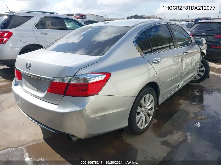 2013 Honda Accord Exl VIN: 1HGCR2F81DA212077 Lot: 40678247