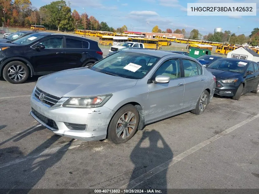 2013 Honda Accord Lx VIN: 1HGCR2F38DA142632 Lot: 40713502