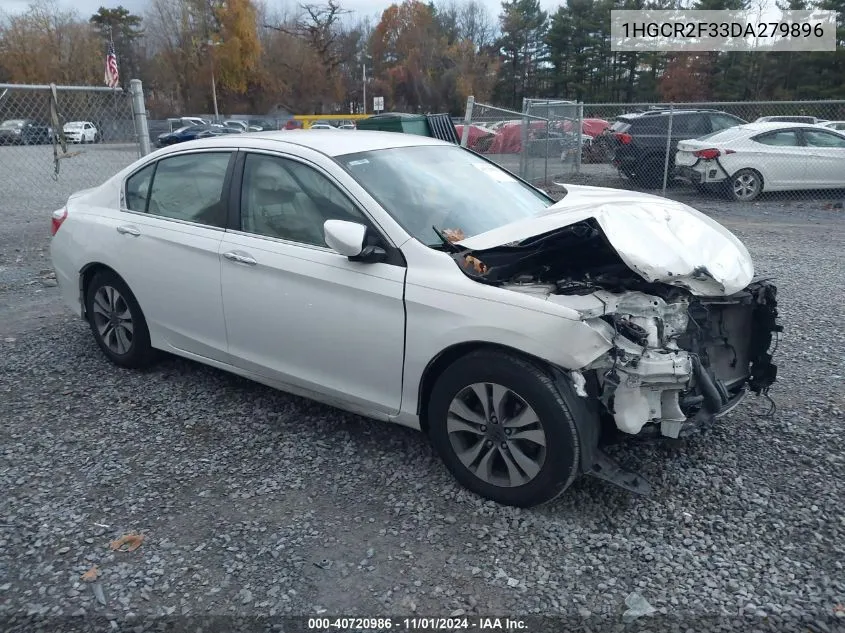 2013 Honda Accord Lx VIN: 1HGCR2F33DA279896 Lot: 40720986