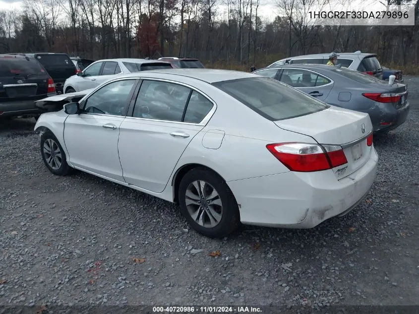 2013 Honda Accord Lx VIN: 1HGCR2F33DA279896 Lot: 40720986