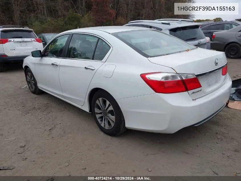 2013 Honda Accord Lx VIN: 1HGCR2F39DA155163 Lot: 40724214