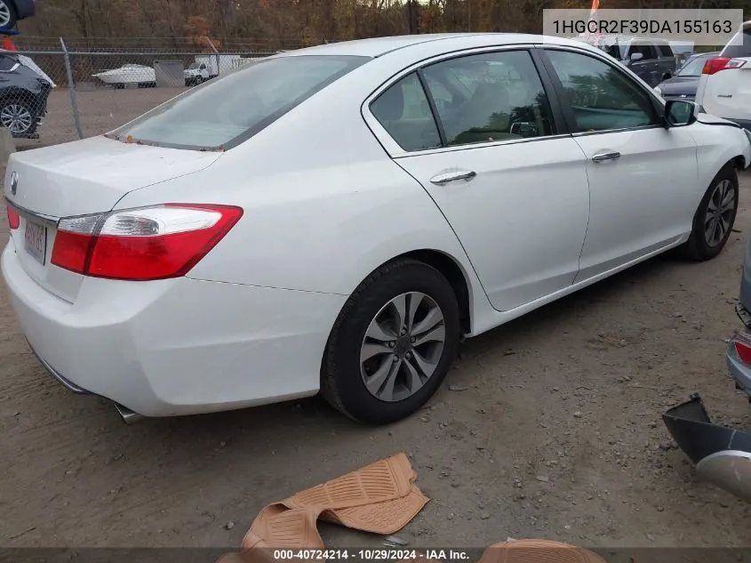 2013 Honda Accord Lx VIN: 1HGCR2F39DA155163 Lot: 40724214