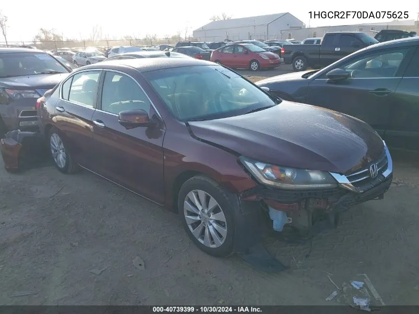 2013 Honda Accord Ex VIN: 1HGCR2F70DA075625 Lot: 40739399