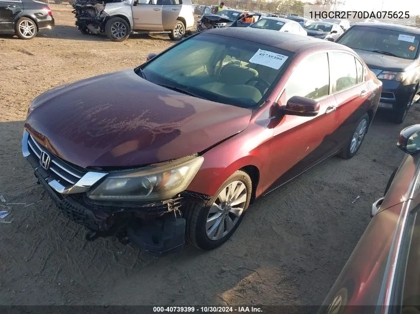 2013 Honda Accord Ex VIN: 1HGCR2F70DA075625 Lot: 40739399