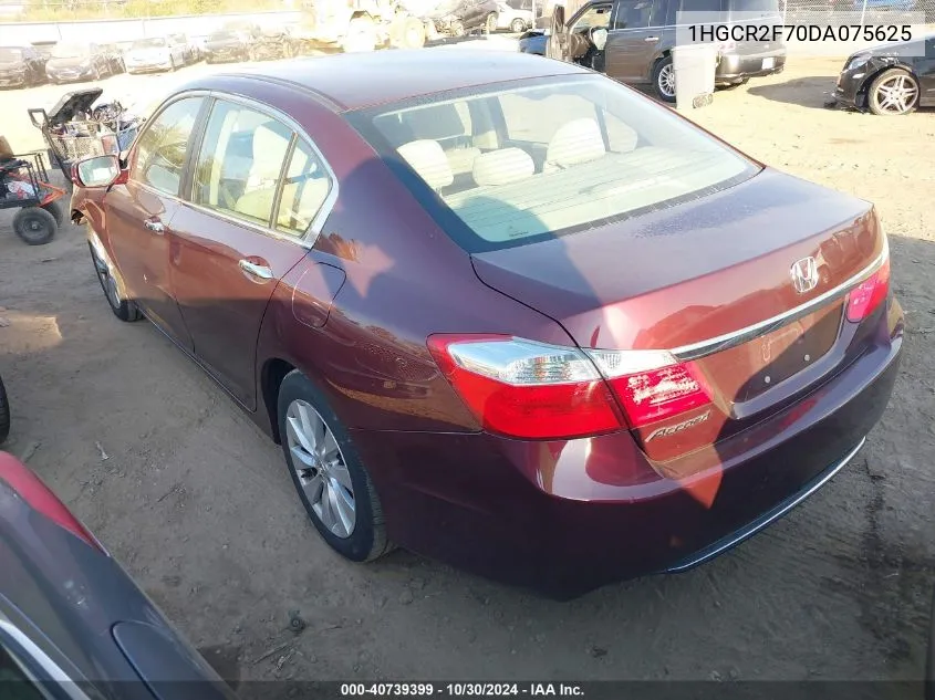 2013 Honda Accord Ex VIN: 1HGCR2F70DA075625 Lot: 40739399