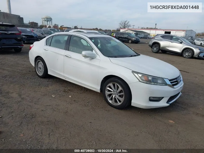 2013 Honda Accord Ex-L V-6 VIN: 1HGCR3F8XDA001448 Lot: 40739553