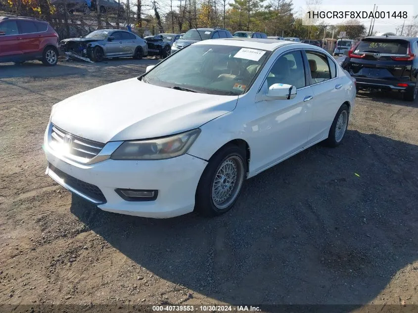 2013 Honda Accord Ex-L V-6 VIN: 1HGCR3F8XDA001448 Lot: 40739553