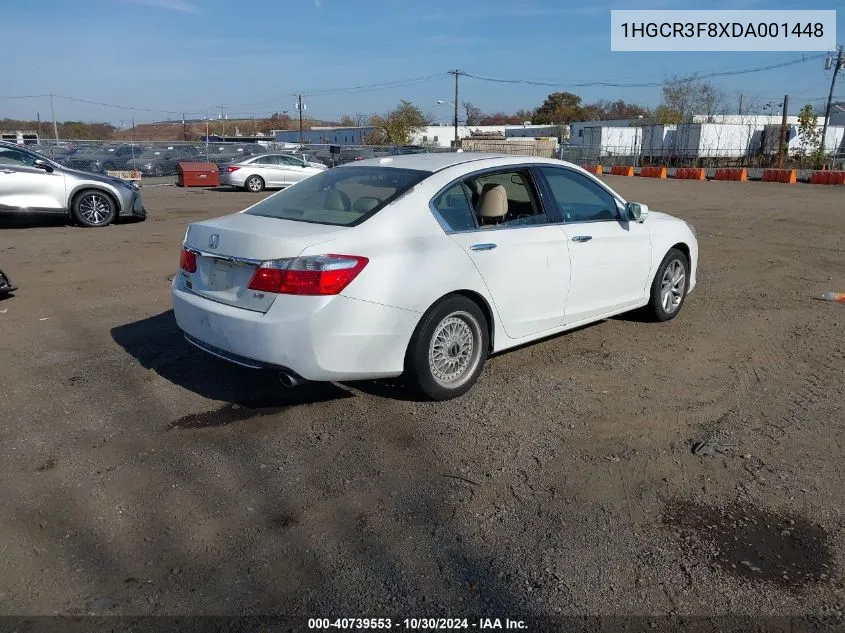 2013 Honda Accord Ex-L V-6 VIN: 1HGCR3F8XDA001448 Lot: 40739553