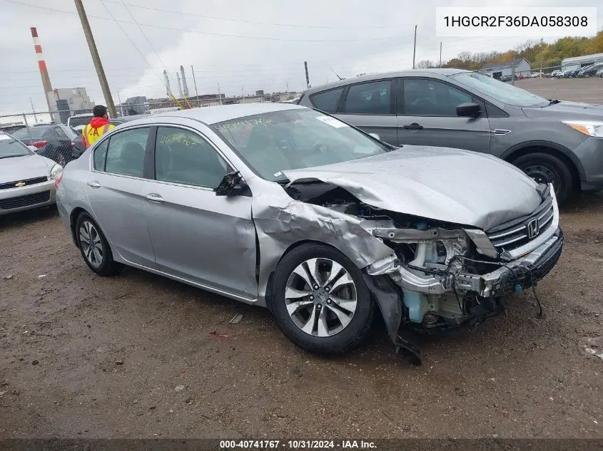 1HGCR2F36DA058308 2013 Honda Accord Lx