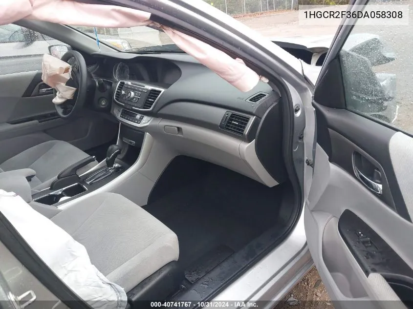 1HGCR2F36DA058308 2013 Honda Accord Lx