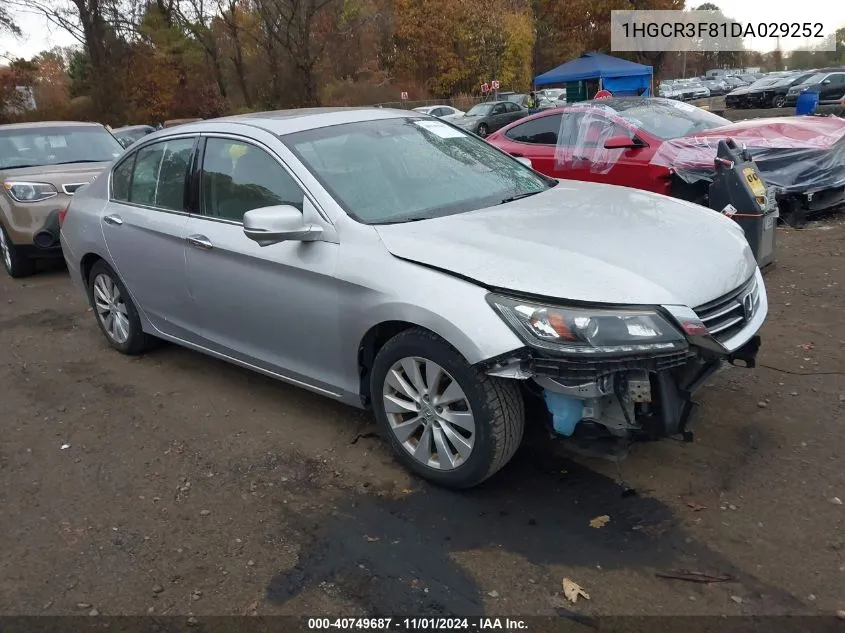 2013 Honda Accord Ex-L V-6 VIN: 1HGCR3F81DA029252 Lot: 40749687