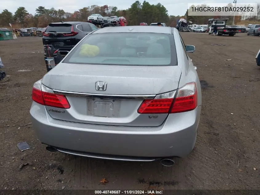 2013 Honda Accord Ex-L V-6 VIN: 1HGCR3F81DA029252 Lot: 40749687