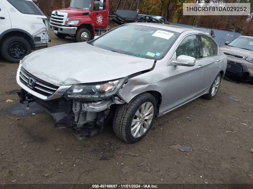 2013 Honda Accord Ex-L V-6 VIN: 1HGCR3F81DA029252 Lot: 40749687