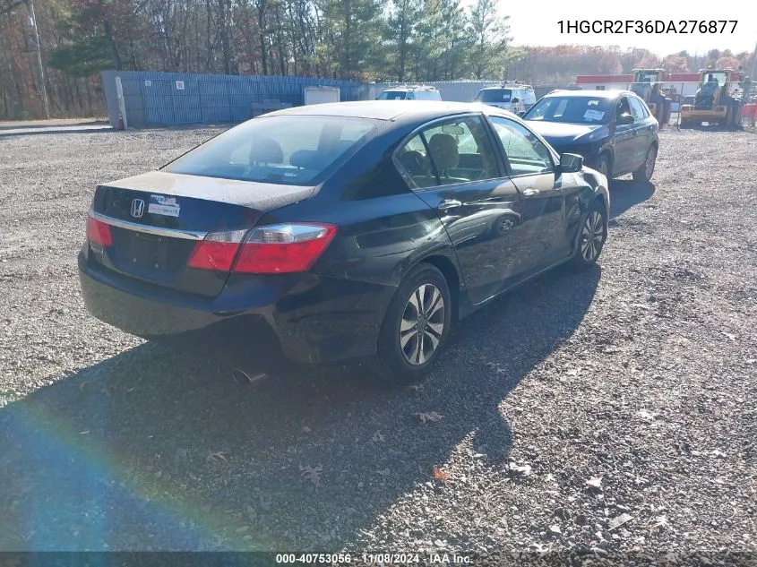 2013 Honda Accord Lx VIN: 1HGCR2F36DA276877 Lot: 40753056